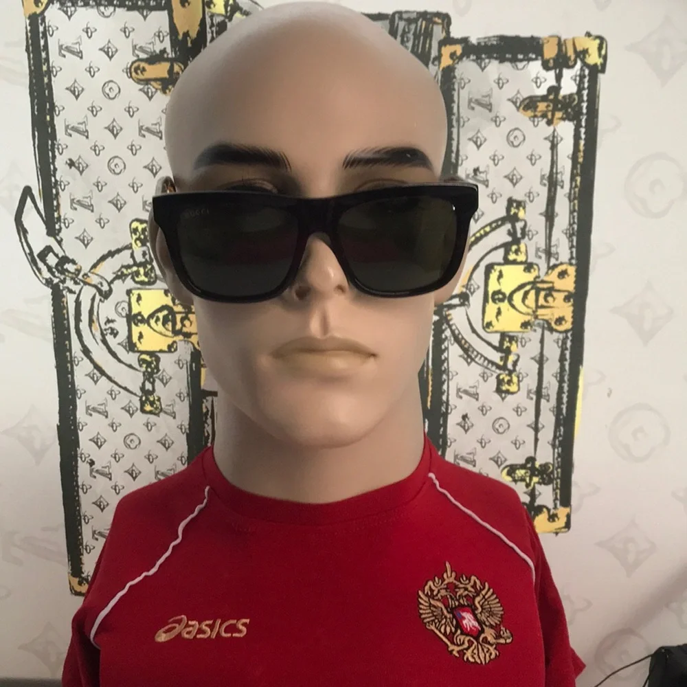 Authentic ✨ Brand New Gucci GG0158SN 002 Square Sunglasses – Tortoise Frame with